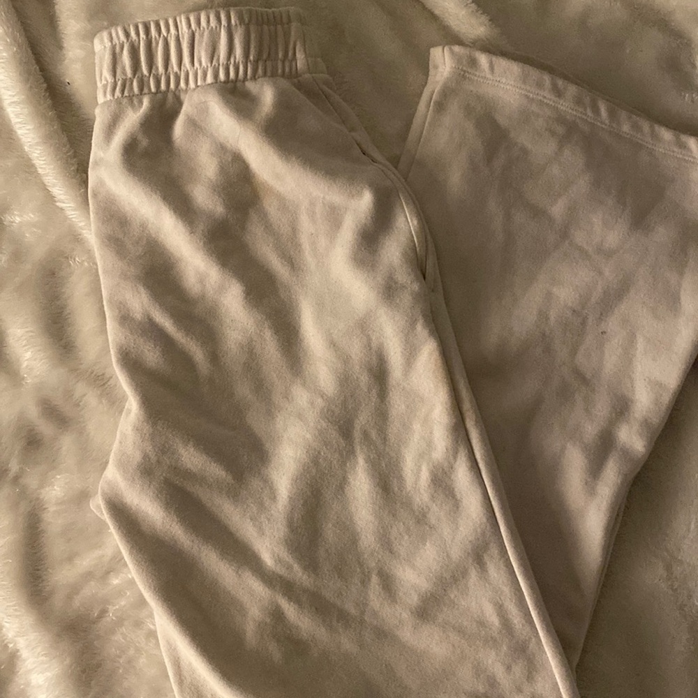 High waisted flare sweat pants